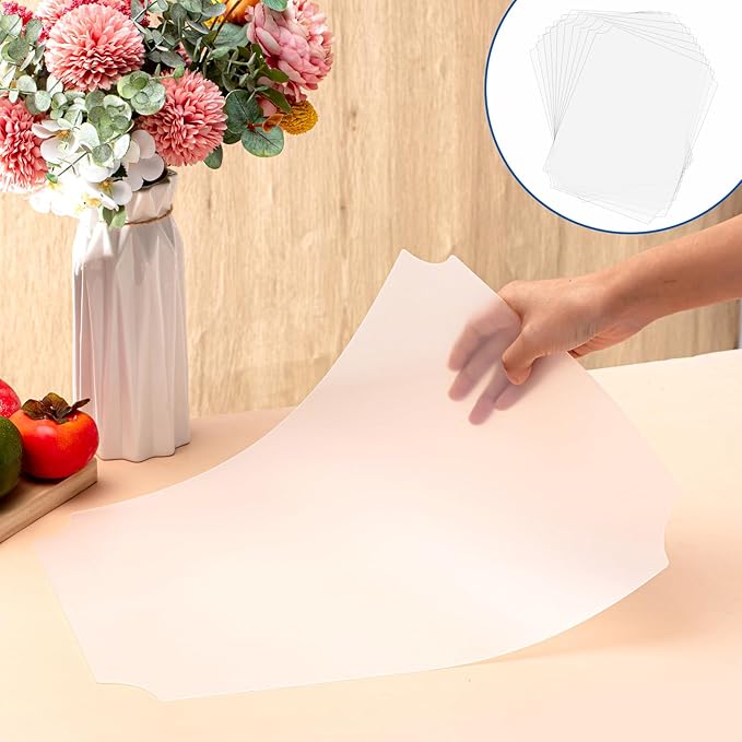 Frienda Set of 5 Wire Shelf Liner 10 x 16 Inch Heavy Duty Shelf Liners Packed Flat for Wire Shelving, Waterproof Non Adhesive Plastic Mat for Metal Rack Kitchen Shelves, Shoe Rack