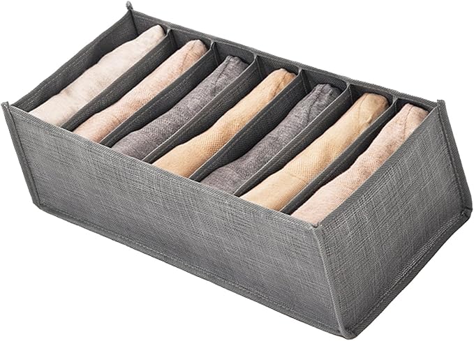 Clothing Storage Box Non Woven Fabric Drawer Design Divider Compartments Space Saving For Underwear Socks Pants Ties Scarves