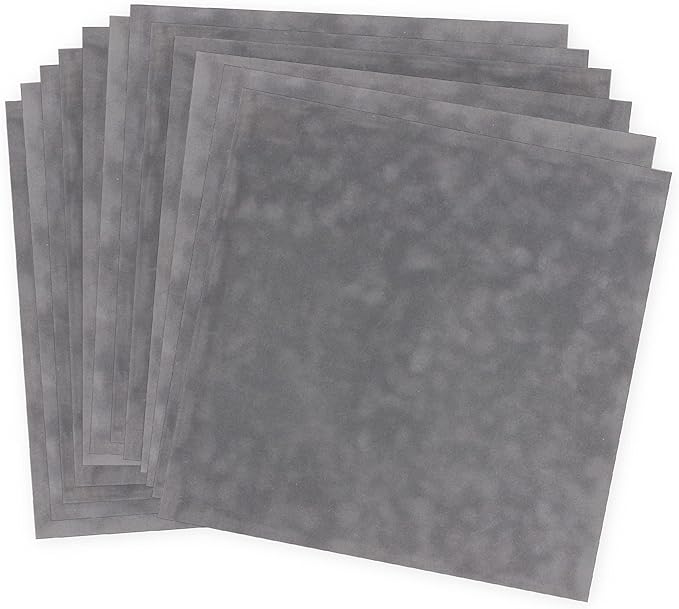 S.E.I Charcoal Velvet Paper, Felt Fabric For Drawer and Jewelry Box Liner, 12" x 12" - 12 Sheets