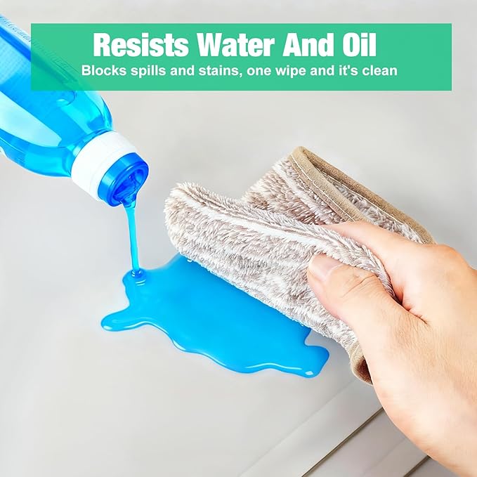 Aisslro Under Sink Mat 34" X 22", Waterproof Silicone Under Sink Mats for Kitchen, Anti-Leak Shelf Liner & Cabinet Protector with Raised Edge, [BPA Free] Bathroom Tray Home Organizer, Beige