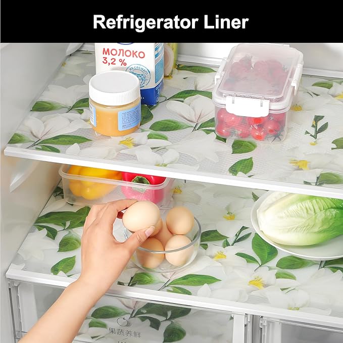 Cooyes Shelf Liner – Premium Non-Adhesive Cabinet & Drawer Liner for Kitchen – Waterproof Shelf Paper with Modern Pattern – Durable EVA Cabinet Mat – Easy to Cut （12" W x 360" L）