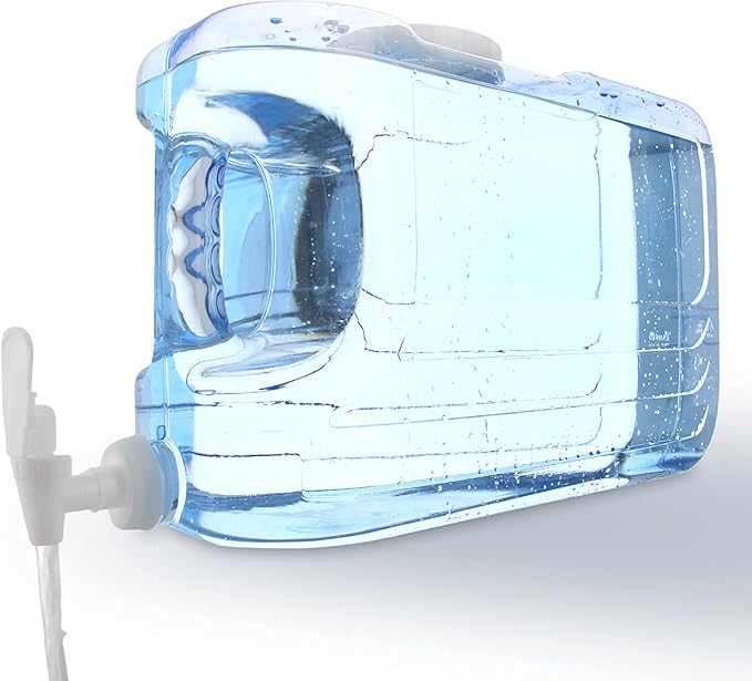 Arrow Home Products Oasis Drink Dispenser for Fridge, 2.5 Gallon - Plastic Beverage Dispenser with Spigot for Easy Dispensing - BPA Free Clear Plastic - Convenient Handle, Easy-Pour Spout
