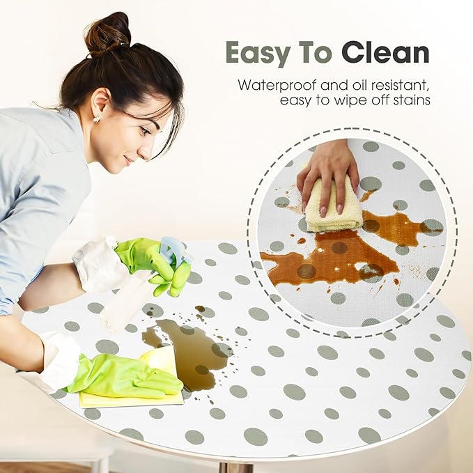 ALIUNI Drawer and Shelf Liner, Non-Slip Kitchen Cabinet Liners Non-Adhesive Thick Strong Grip Waterproof Washable Mats Protect Dresser Shelves Cupboard Bathroom Cabinets, Polka Dot, 24 in X 20 FT