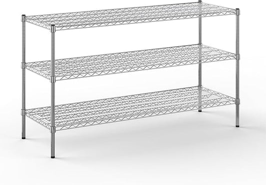 21" Deep x 60" Wide x 34" Height Wire Shelving Kit | 3-Tier | NSF Commercial Storage Rack Unit