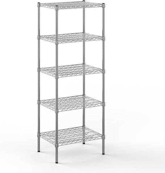 18" Deep x 24" Wide x 64" Height Wire Shelving Kit | 5-Tier | NSF Commercial Storage Rack Unit