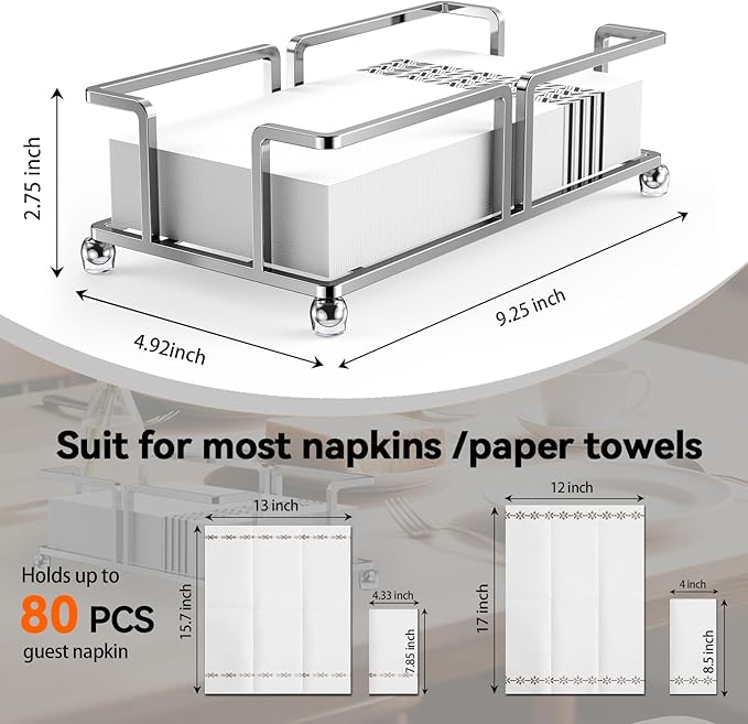 Bathroom Napkin Holder Bathroom Paper Towel Holder Bathroom Guest Towel Holder Tray for Bathroom Napkin Holder Guest Towels Disposable, Bathroom, Kitchen Dinning Table