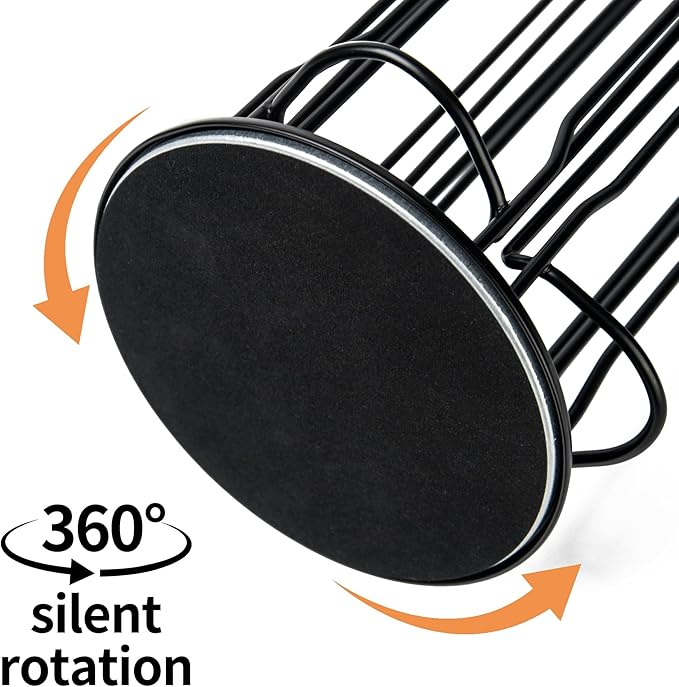 35 Coffee Pods Holder - Black - 360° Spinning Coffee Pod Carousel Stand | Holds 35 Capsules | Compact Countertop Organizer with Silent Rotation, Durable & Modern