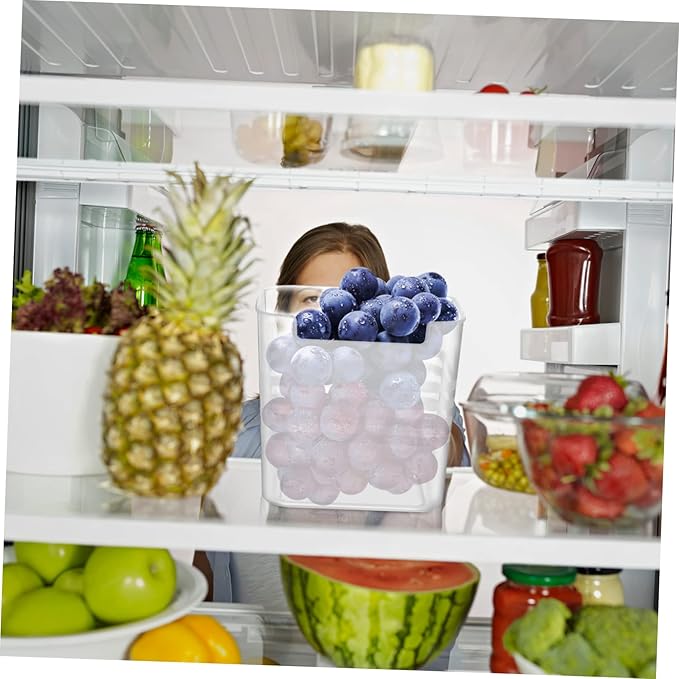 GLEAVI 8pcs Refrigerator Organizer Bins for Condiments Vegetables and Fruits Space-Saving Storage for Kitchen and Pantry
