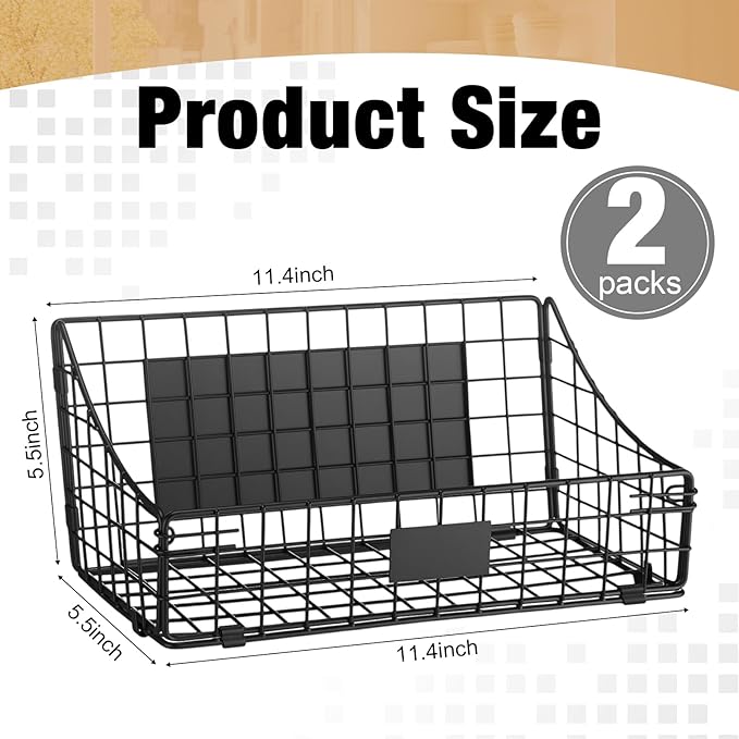Shimeyao 2 Pcs Magnetic Shelf for Fridge Versatile Magnetic Basket Hanging Wall Organizer for Fridge Fruit Potato and Onion Storage Bins Wire Basket for Storage Pantry for Kitchen Counter Cabinet