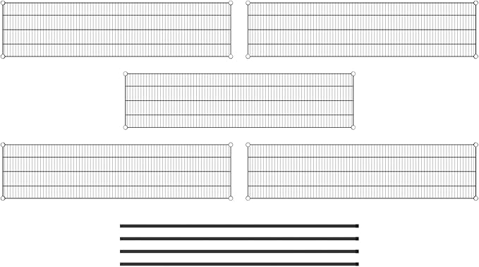 Commercial NSF Listed Black Epoxy Stationary Wire Shelving Kit 18" x 72" x 74", with 5 Shelves Perfect for Warehouse, Walk-in Refrigerator, Freezer, Grocery Store, Restaurant, Dishroom