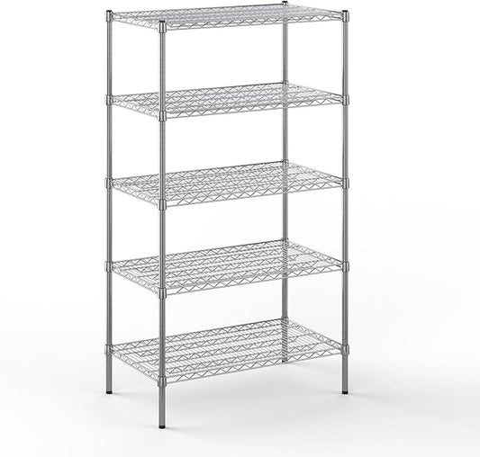 21" Deep x 36" Wide x 64" Height Wire Shelving Kit | 5-Tier | NSF Commercial Storage Rack Unit