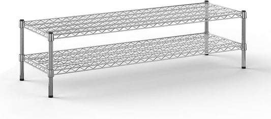 18" Deep x 54" Wide x 14" Height Wire Shelving Kit | 2-Tier | NSF Commercial Storage Rack Unit