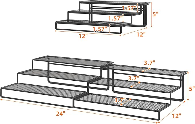 Expandable Can Organizer for Pantry,3-Tier Adjustable Can Organizers and Storage Holds Up to 24 Cans,Can Storage Rack for Pantry,Kitchen,Cabinet