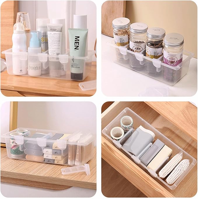 20PCS Fridge Drawer Divider，Fridge Organizer Bins，Refrigerator Drawer Organizer，Storage Baskets Space Allocator,Drawer Adjustable Separators，,Plastic Storage Container Bottle Can Divider Combination