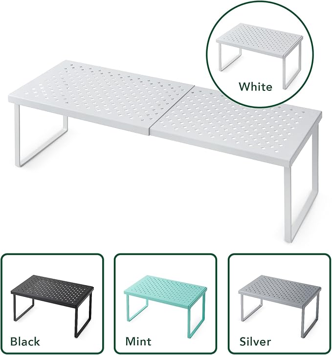 Nifty Expandable Shelf Rack Adjustable- White