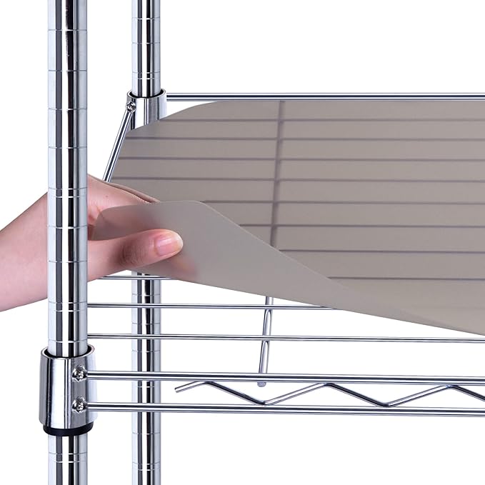 BRIAN & DANY Wire Shelf Liner 14" X 24", Set of 10, Heavy Duty Shelf Liners for Wire Shelving, Waterproof Wire Rack Shelf Cover, Charcoal