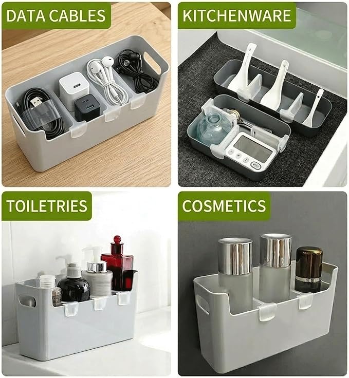 20Pcs Adjustable Plastic Storage Dividers, Transparent Multi-Purpose Organizer for Refrigerator, Freezer, Kitchen Drawers, Cabinets