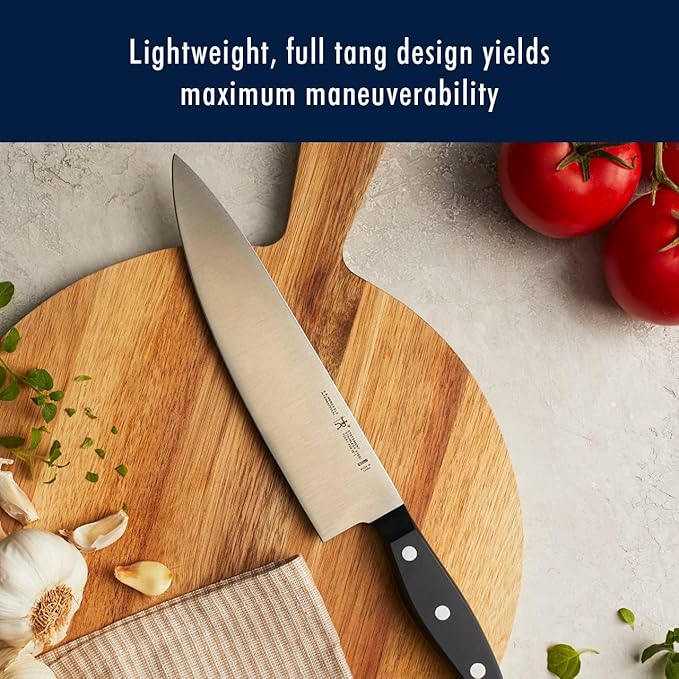 HENCKELS Statement Premium Quality 15-Piece Knife Set with Block, Razor-Sharp, German Engineered Informed by 100+ Years of Mastery, Lightweight and Strong, Dishwasher Safe