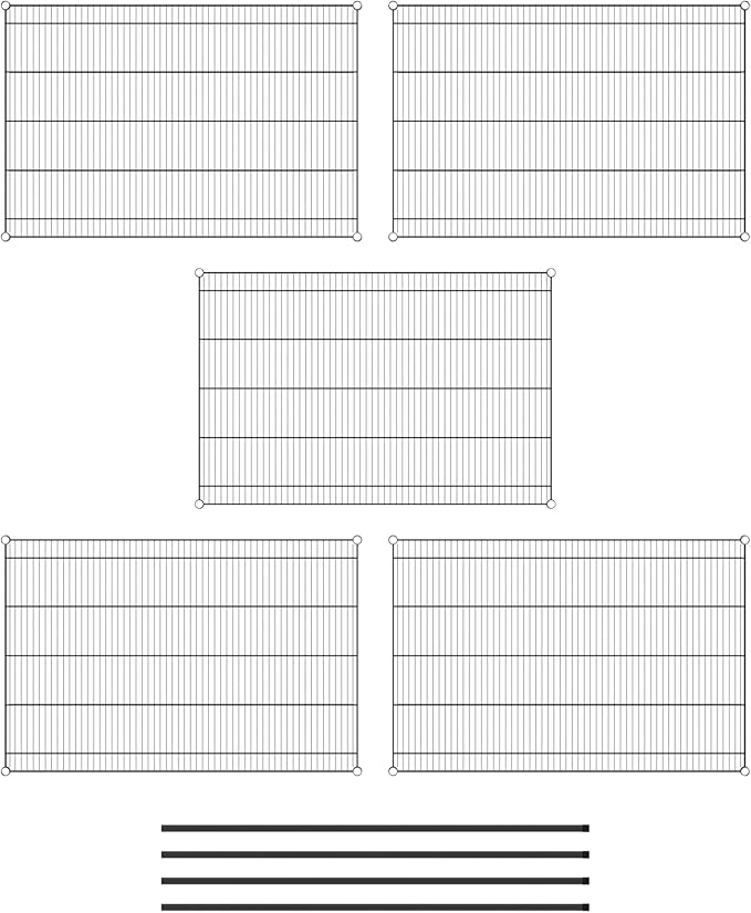 Commercial NSF Listed Black Epoxy Stationary Wire Shelving Kit 36" x 54" x 64", with 5 Shelves Perfect for Warehouse, Walk-in Refrigerator, Freezer, Grocery Store, Restaurant, Dishroom
