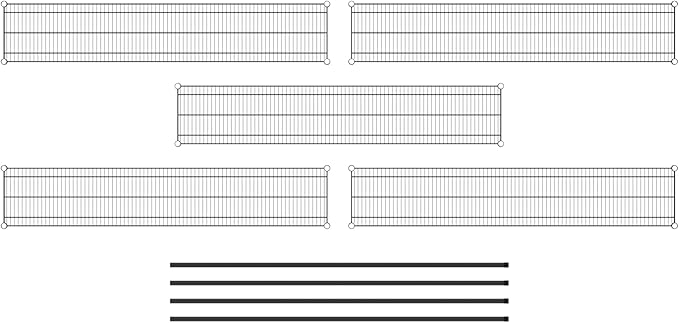 Commercial NSF Listed Black Epoxy Stationary Wire Shelving Kit 14" x 72" x 74", with 5 Shelves Perfect for Warehouse, Walk-in Refrigerator, Freezer, Grocery Store, Restaurant, Dishroom