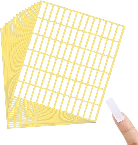 1260 Pcs Mini Labels Stickers Blank Removable Freezer Labels Small White Label for Price Food Writing Containers Storage Bins Jars Pantry Organization
