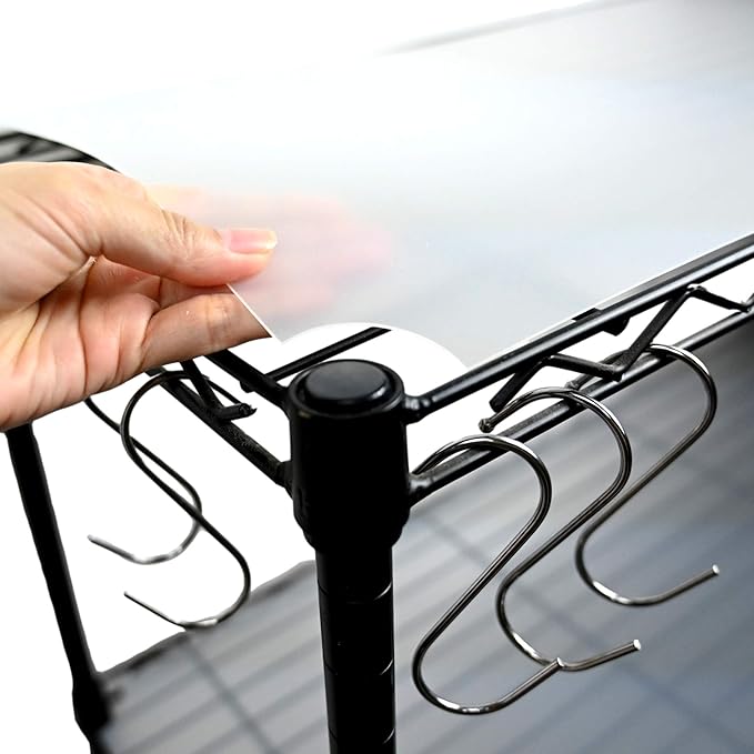 ACHub Wire Shelf Liners 14 x 30, Set of 5 & Bonus S-Shaped Hooks, Waterproof, Heavy Duty, Translucent Plastic Liners for Wired Rack Shelving