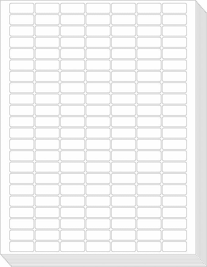 1540 White Rectangular Labels, White Code Labels Water/Oil/Tear Proof Stickers Removable No Residue for Bins, Kitchen Containers (Each Sheet is Letter Size 8.5” x 11”)