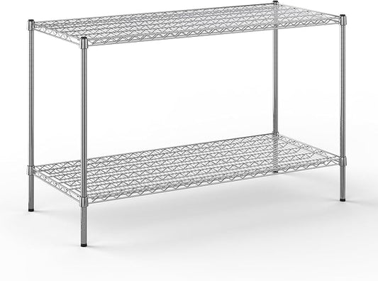 24" Deep x 54" Wide x 34" Height Wire Shelving Kit | 2-Tier | NSF Commercial Storage Rack Unit