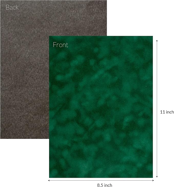 S.E.I Alpine Velvet Paper, Felt Fabric For Drawer and Jewelry Box Liner, 8.5" x 11" - 12 Sheets