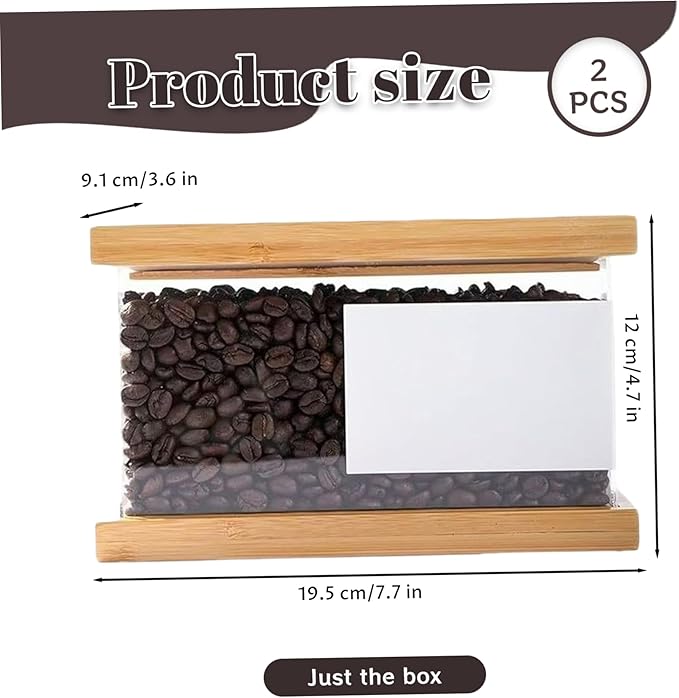 Rice Dispenser, 2PCS Cereal Storage Containers Wooden Cereal Containers with Lids Airtight Food Storage Container for Rice, Flour, Snack Pet Food