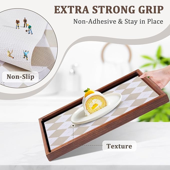 MIAONET Beige Shelf Liner for Kitchen Cabinets 12" x 120" Non-Adhesive Non-Slip Drawer Liners for Dresser, Waterproof Washable Paper, Durable Protector Mat for Pantry Shelves Cupboards