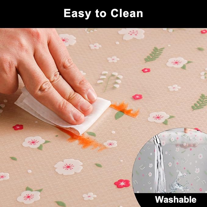 Cooyes Shelf Liner – Premium Non-Adhesive Cabinet & Drawer Liner for Kitchen – Waterproof Shelf Paper with Modern Pattern – Durable EVA Cabinet Mat – Easy to Cut （24" W x 360" L）