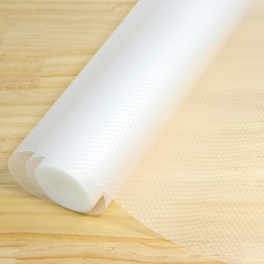 Shelf Liner for Kitchen Cabinets 10 Inch Wide X 20 Ft Non Adhesive Cabinet Drawer Liners Non Slip Waterproof Strong Grip Clear Closet Pantry Shelf Liner Cupboard Refrigerator Bathroom Drawer Mat