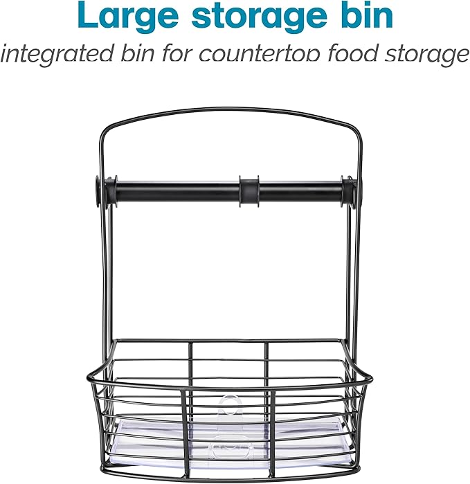 Polder Countertop Storage Bin with Paper Towel Holder