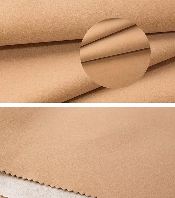 Self Adhesive Velvet Flocking Liner for Jewelry Drawer Art Crafts DIY Project Velvet Fabric Peel and Stick Drawer Velvet Liner 17.7" x 78.7" (Beige)