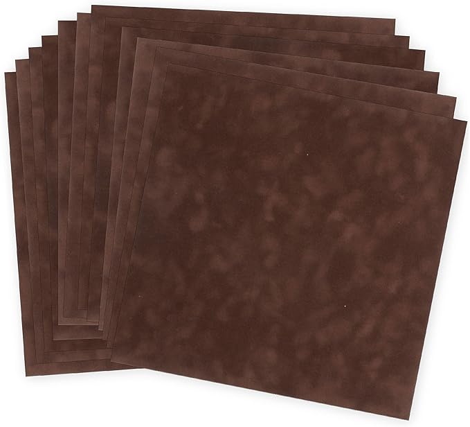S.E.I Chocolate Velvet Paper, Felt Fabric For Drawer and Jewelry Box Liner, 12" x 12" - 12 Sheets