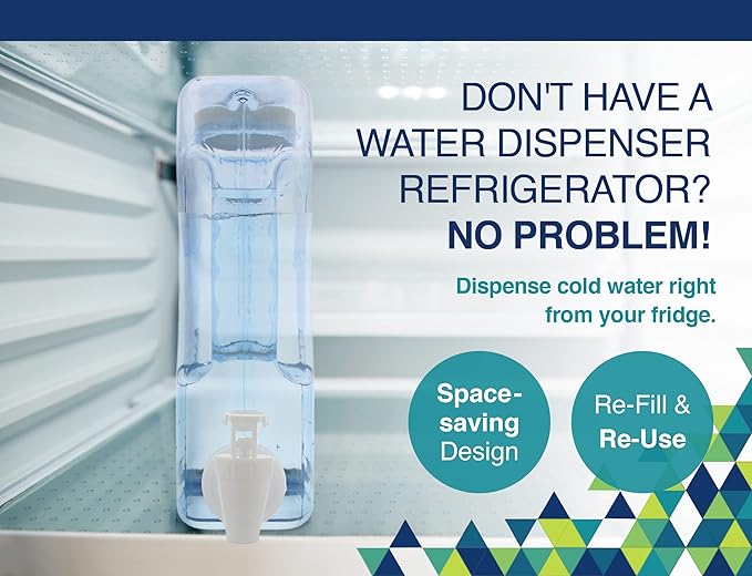 Arrow Home Products Oasis Drink Dispenser for Fridge, 1.25 Gallon - Plastic Beverage Dispenser with Spigot for Easy Dispensing - BPA Free Clear Plastic - Convenient Handle, Easy-Pour Spout