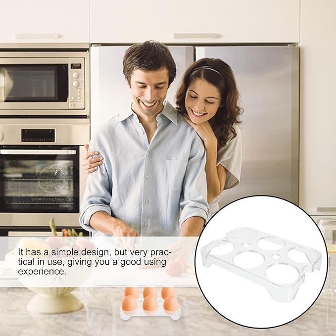 SAFIGLE Egg Container For Refrigerator: 6-slot Fridge Egg Storage Container - Storage Tray For Kitchen Pantry Refrigerator Farmhouse