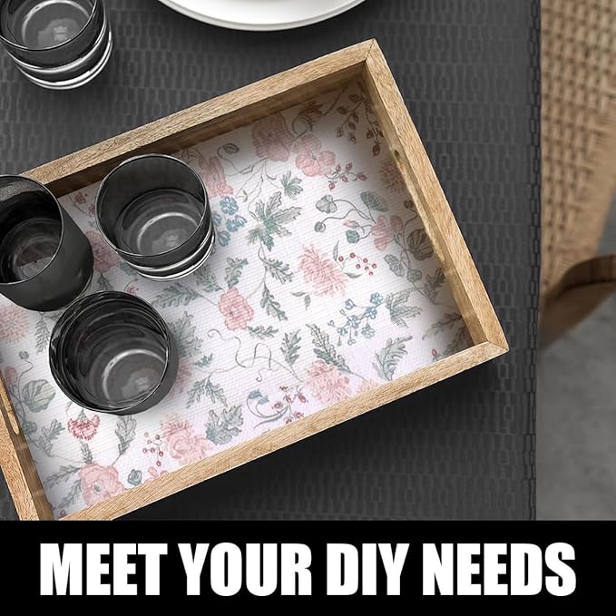 Amiitay Floral Drawer and Shelf Liner for Cabinets, 12IN x 20FT Non-Adhesive and Strong Non-Slip Shelf Cabinet Drawer Liners for Kitchen, Table,Bookshelves,Waterproof Cupboard Liners,Easy to Clean