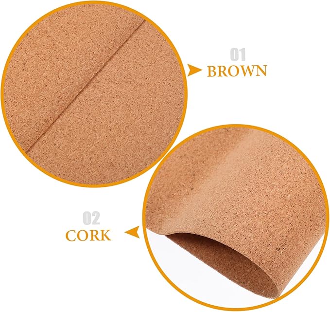 OSOLADY 2sheets Cork Drawer Liner Replacement Cork Liners for Kitchen Cabinets and Shelves
