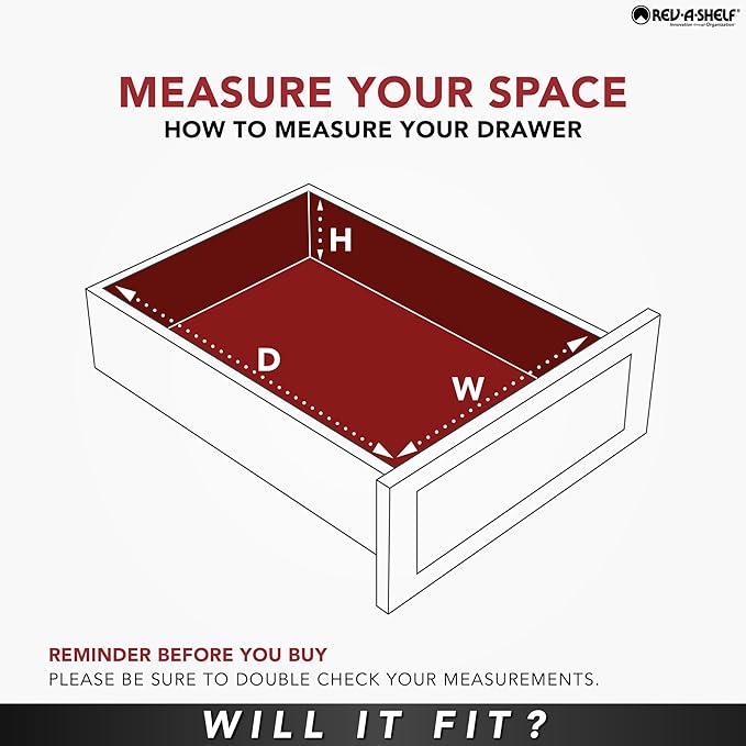REV-A-SHELF Deep Drawer Divider Insert
