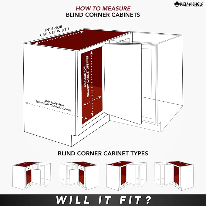 Rev-A-Shelf Maple Two-Tier Elite Optimizer w/Soft-Close for 15" Blind Corner Cabinet Openings