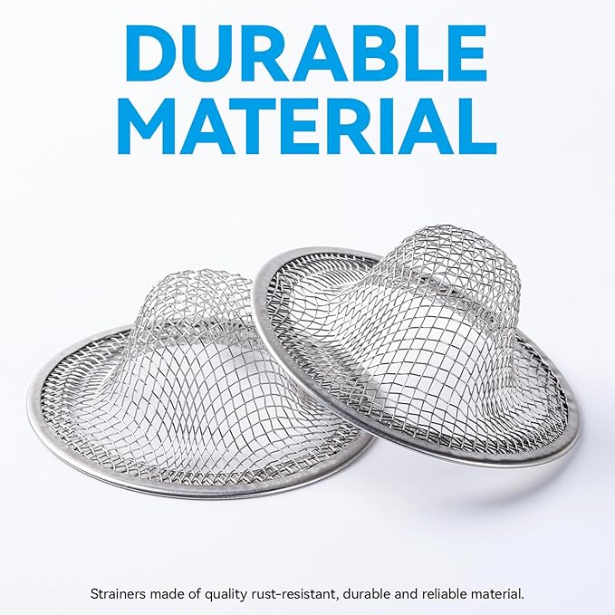 HNYYZL 2.125" Top / 1" Basket Small Drain Strainer, 2Pcs Sink Bathroom Drain Hair Catcher,RV Sink, Stainless Steel Drain Filter