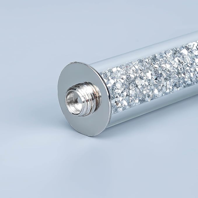 Hochance Silvery Crystal Standing Paper Towel Roll Holder Countertop Weighted Rack,Glam Cute Bling Rhinestone Jeweled Diamonds Modern Decoration Christmas Housewarming Gifts for Kitchen Home Bar