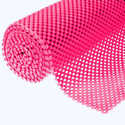 Drawer and Shelf Liner - Non Adhesive, Non Slip, Durable Grip for Shelves, Cabinets, Kitchen Tableware (Hot Pink, 12"x79")
