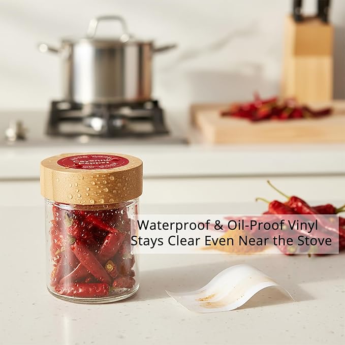 672 Color-Coded Spice Labels with A–Z Index – Waterproof & Oil-Resistant Preprinted Round Stickers for Kitchen Jars – 1.2" Pantry Labels for Spices, Seasonings, and Herbs – Modern Color Style