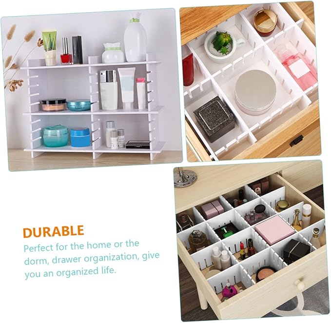 Sturdy Drawer Partition Boards 7 Pack Bamboo Material Home Dorm Organization Storage