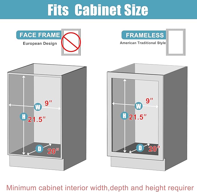 Pull Out Spice Rack for Narrow Cabinet (7.8" W X 19.7" D), Heavy Duty 3 Tier narrow PullOut Cabinet Organizer and Slide Out Shelves for inside Base Cabinets, Filler Pantry Storage