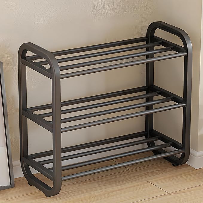 Expandable Shoe Rack Narrow Vertical Organizer Cabinet Sturdy Free Standing Shoe Rack Storage Shelf for Closet, Entryways, Hallways & Living Rooms 3 Tier - 23.6" W Hold 9 Pairs