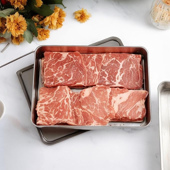 Verveia Deli Meat Container for Fridge,Bacon Container for Refrigerator，304SS Airtight Food Storage Container,Stackable Fridge Organizer with Locking Lid (BPA Free)